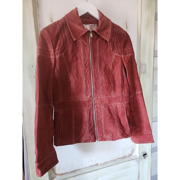 Wilsons Leather Jackets & Blazers - Wilson's Leather Suede Zip Jacket, EUC, VINTAGE, rust Red